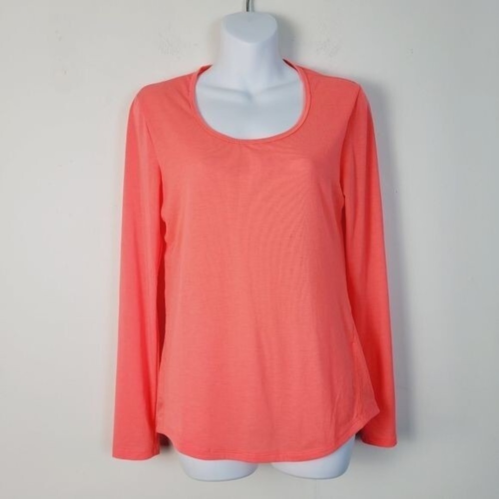 Lucy Neon Melon Longsleeve Activewear Top Women's Size Small‎